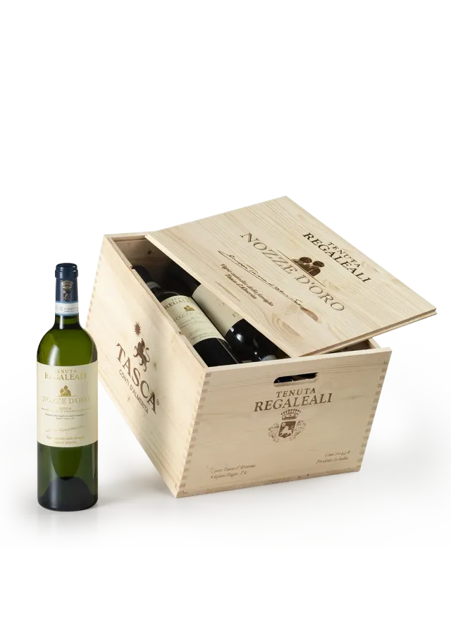 Tasca Nozze d'Oro 2024 Weißwein Holzkiste 6x0,75l trocken