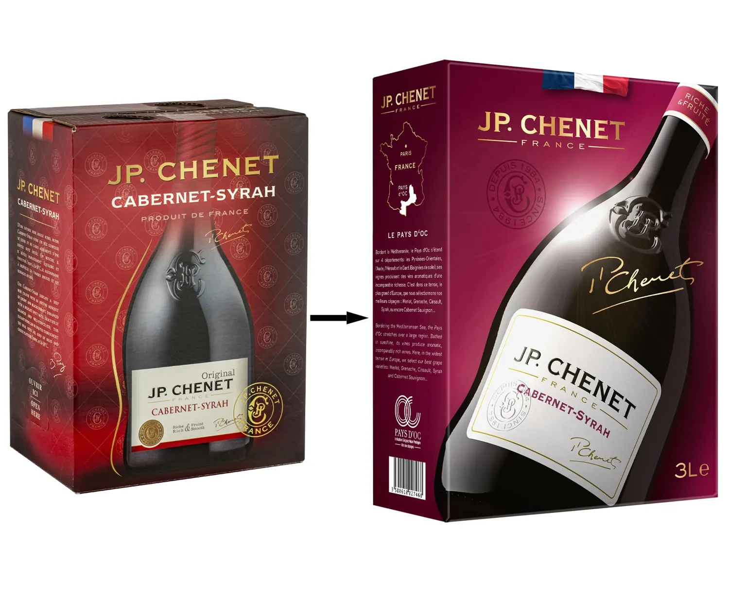 J.P. Chenet Original Cabernet Syrah Rotwein 3 l Bag-in-Box