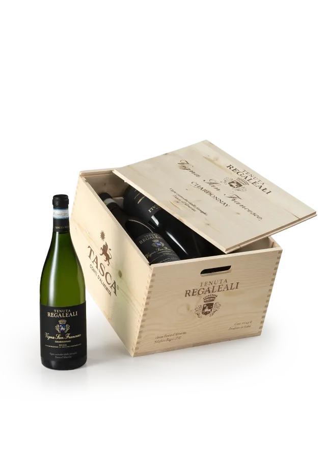 Tasca Regaleali Vigna S.Francesco Chardonnay Weißwein Kiste