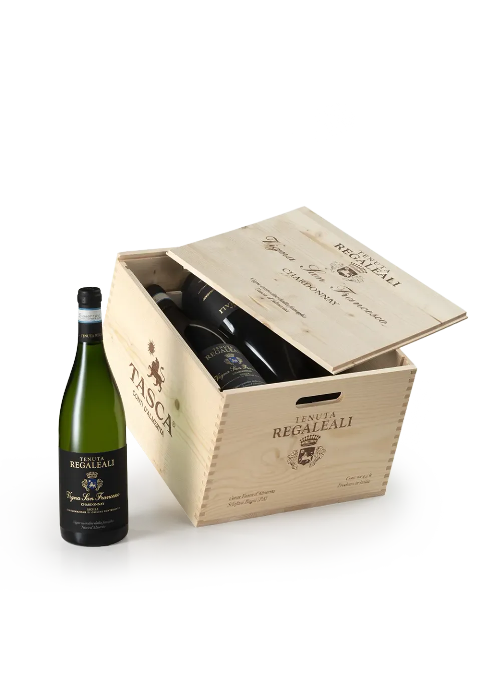 Tasca Regaleali Vigna S.Francesco Chardonnay Weißwein Kiste