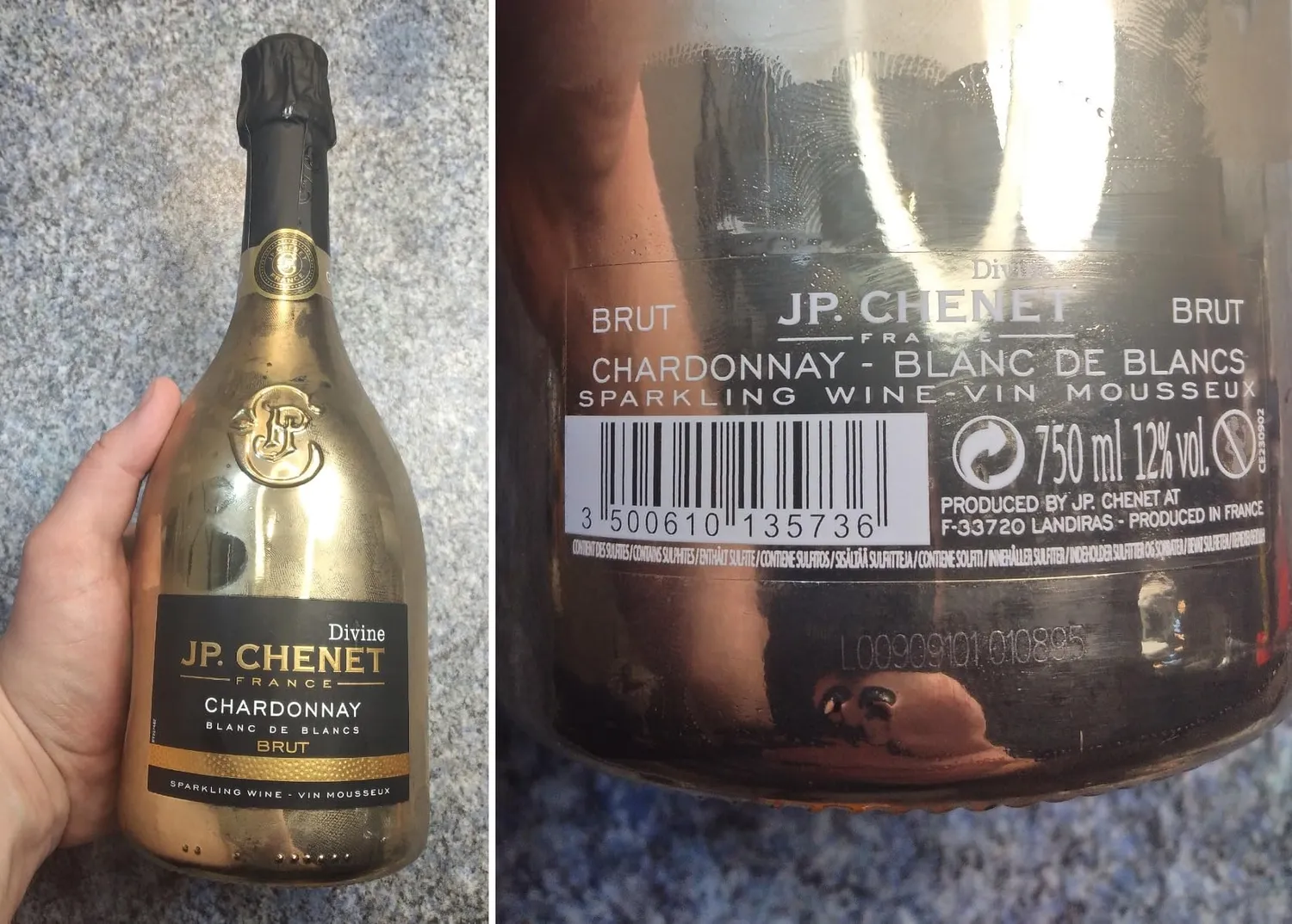 J.P. Chenet Divine Black Chardonnay Sekt 0,75 l brut