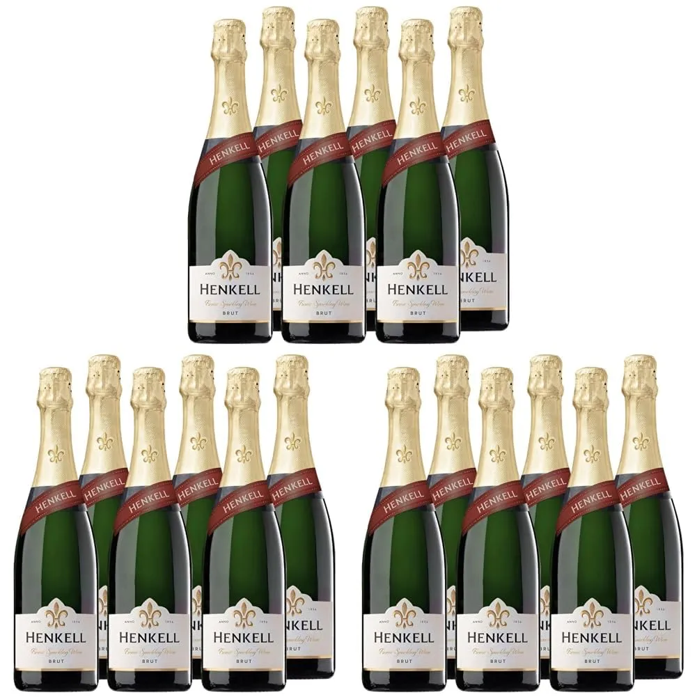 Henkell Brut Sekt 6 x 0,75 l Chardonnay-Cuvée elegant