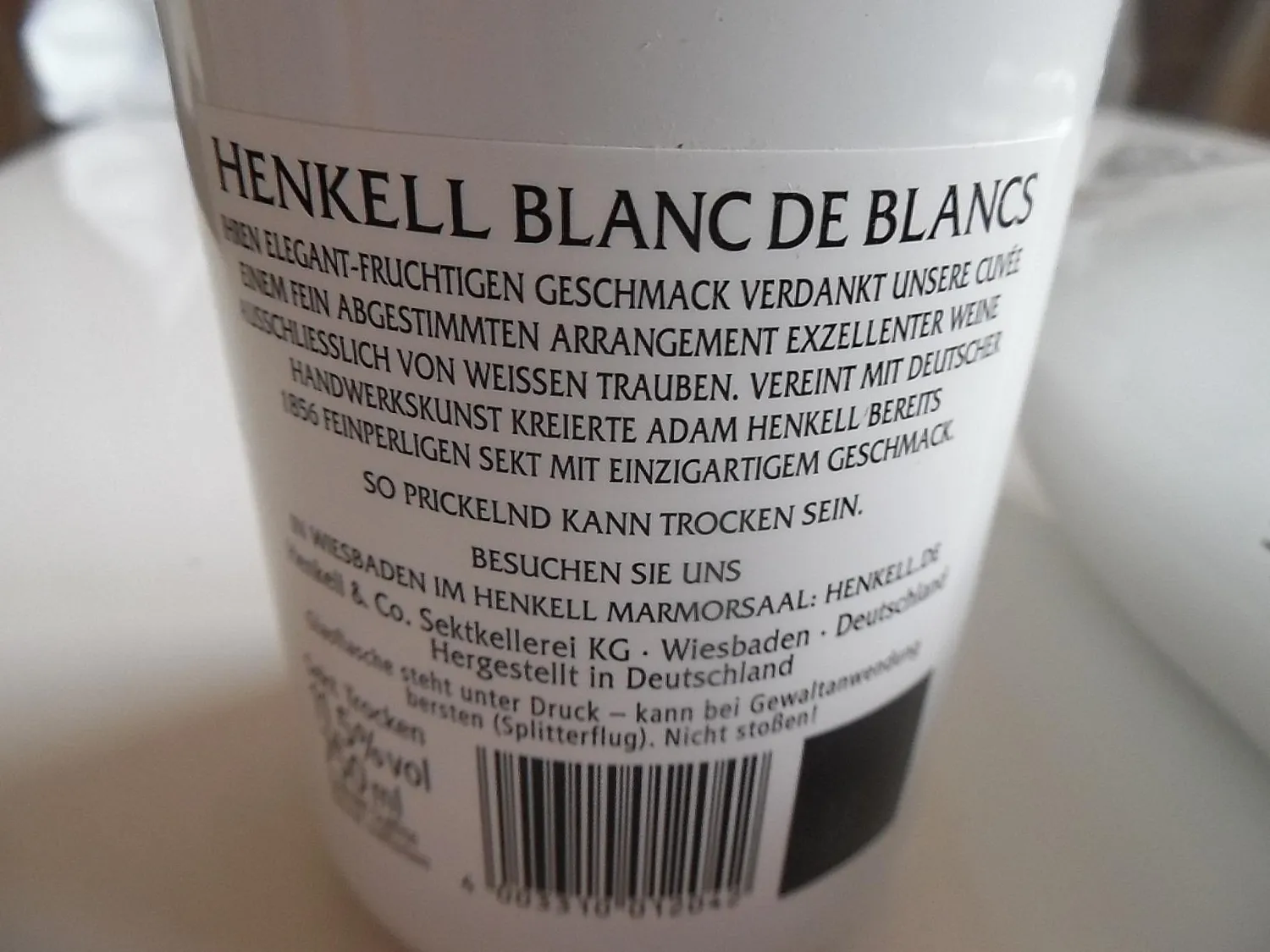 Henkell Blanc de Blancs Sekt 12x0,2 l Piccolo trocken