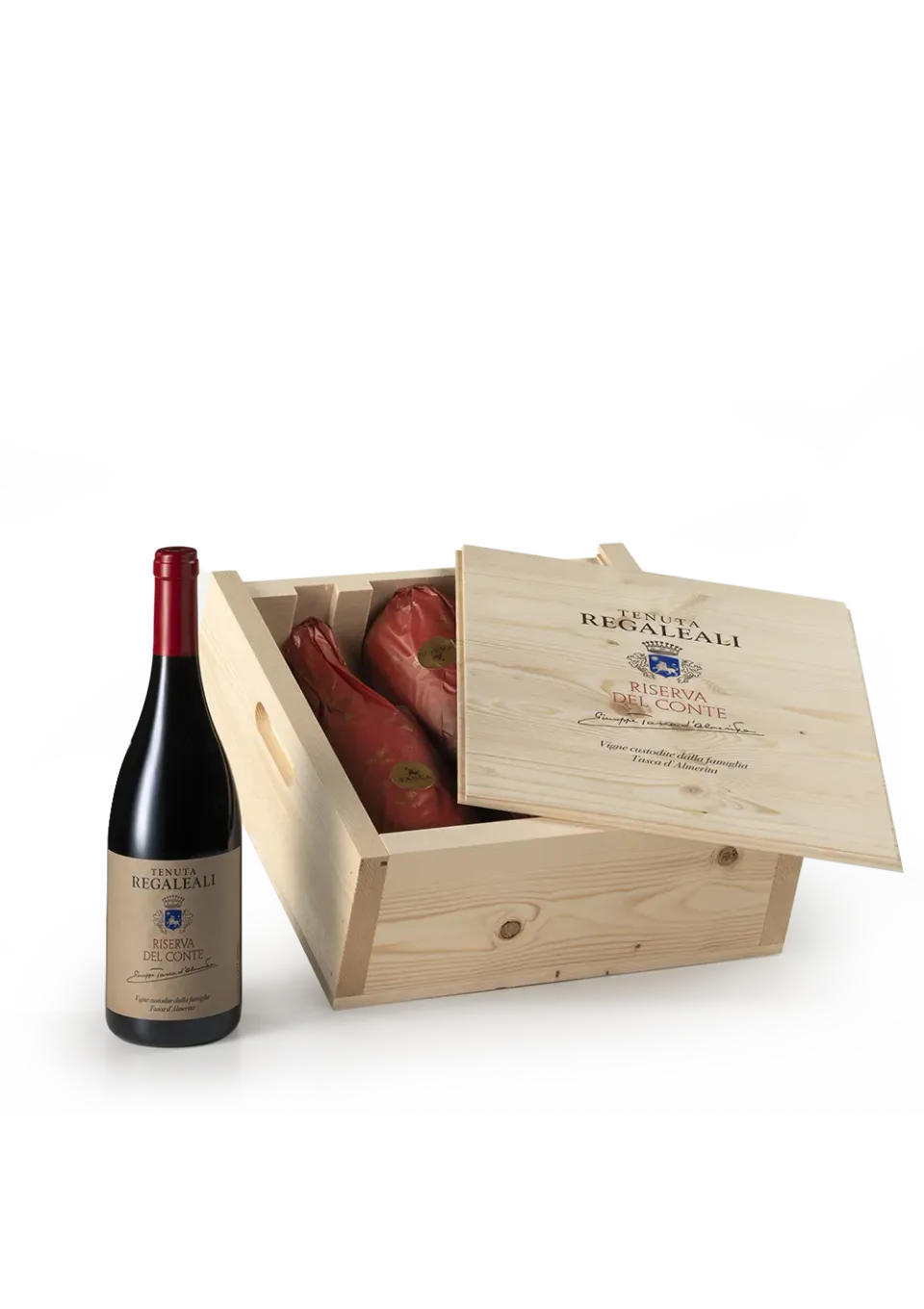 Tasca d'Almerita Riserva del Conte 2016 Rotwein Holzkiste 3x0,75l Riserva
