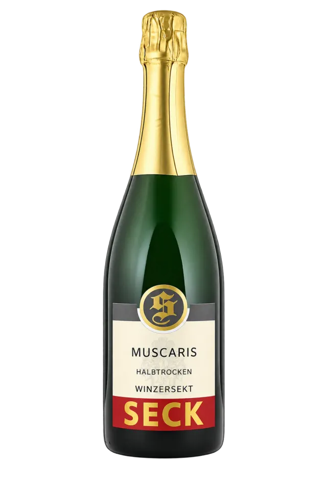 Weingut Seck Muscaris Winzersekt halbtrocken Flaschengärung