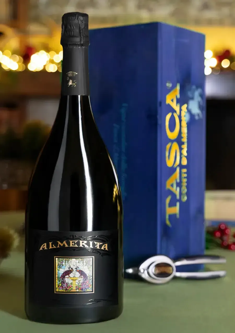 Tasca d'Almerita Almerita Brut 2022 Sekt Magnum Holzkiste