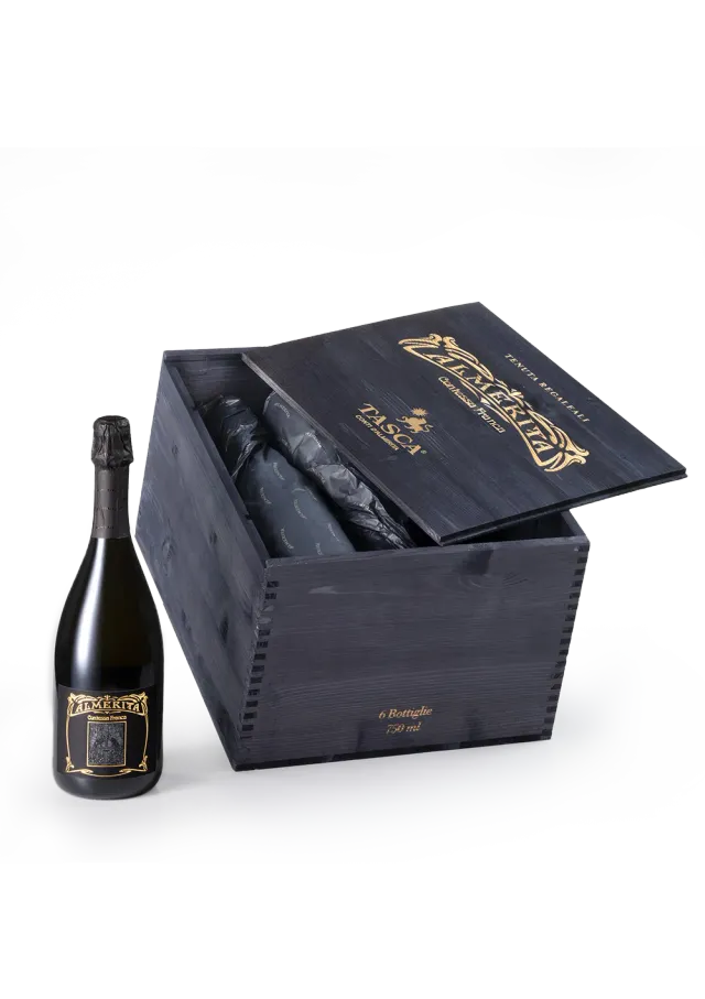 Tasca Regaleali Almerita Contessa Franca 2016 Sekt Holzkiste 6x0,75l