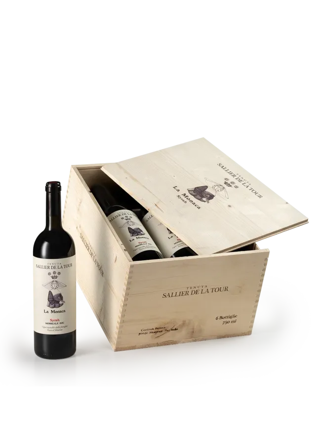 Tasca La Monaca Syrah 2022 Holzkiste 6x0,75l trocken