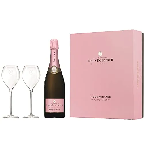 Louis Roederer Rosé Vintage Champagner 0,75 l brut Gläser-Set