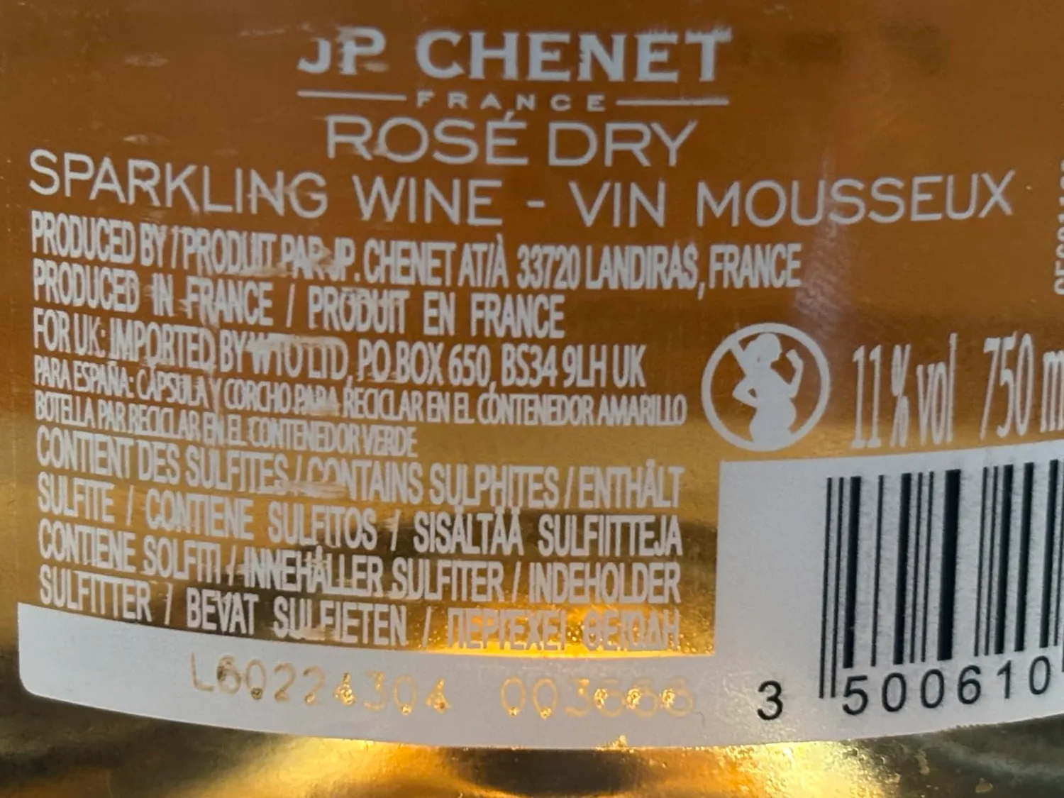 J.P. Chenet Sparkling Original Rosé Dry Sekt 0,75 l trocken