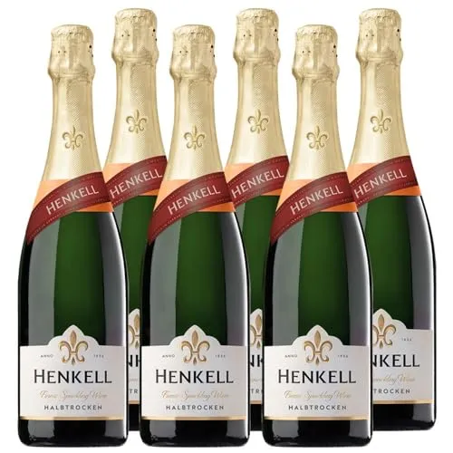 Henkell Halbtrocken Sekt 6 x 0,75 l Chardonnay-Cuvée mild