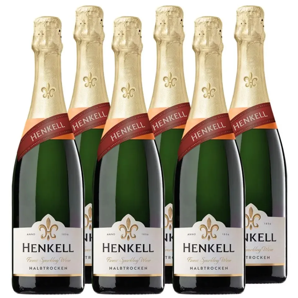 Henkell Halbtrocken Sekt 6 x 0,75 l Chardonnay-Cuvée mild
